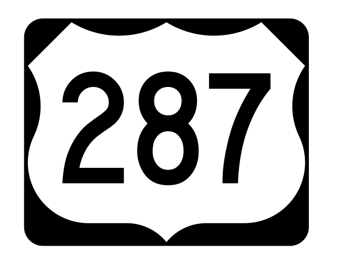 Primary image for US Route 287 Sticker R2174 Highway Sign Road Sign