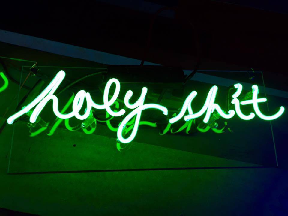 New Holy Shit Wall Decor Acrylic Back Neon Light Sign 14