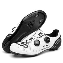 MTB Cycling Shoes Carbon Fiber Men Cleats Road Bike Boots Speed Sneakers Flat Wo - $98.40