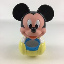 Disney Baby Mickey Mouse Roly Poly Weeble Wobble Mirror Chime Rattle Vin... - $24.70