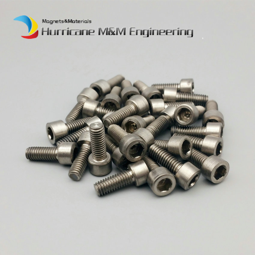 12Pcs M5 x 15 Titanium Ti Bolts Socket Cap Head Bolts Hex Screw Aerospace Grade