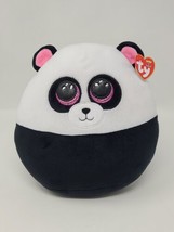 2021 TY Squish-a-Boos BAMBOO Panda Bear Cushion Pillow  Plush MWMTs 9" - $15.83