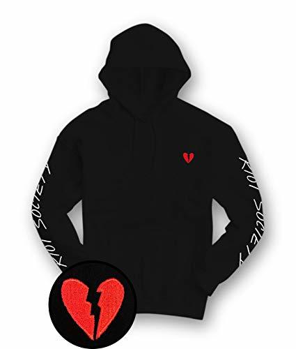 red broken heart hoodie