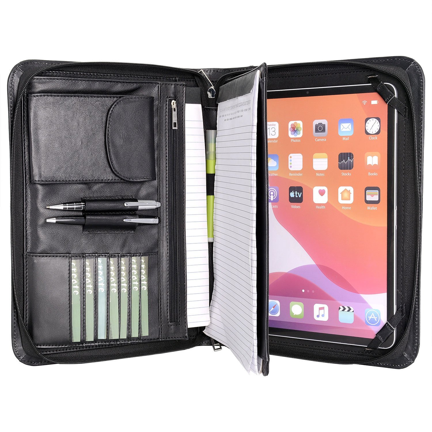 Leather Organizer Padfolio iPad Portfolio Cases, Covers, Keyboard Folios