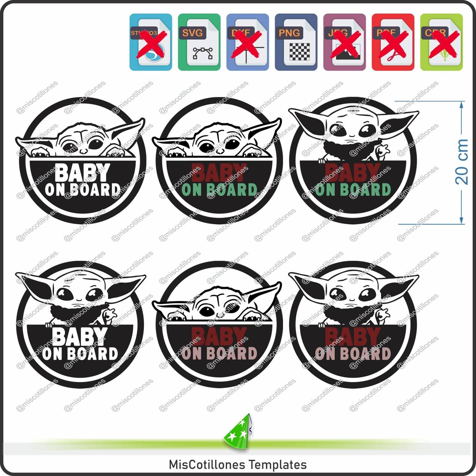 Baby Yoda Baby On Board Sticker Mandalorian Star Wars Design Cut Out