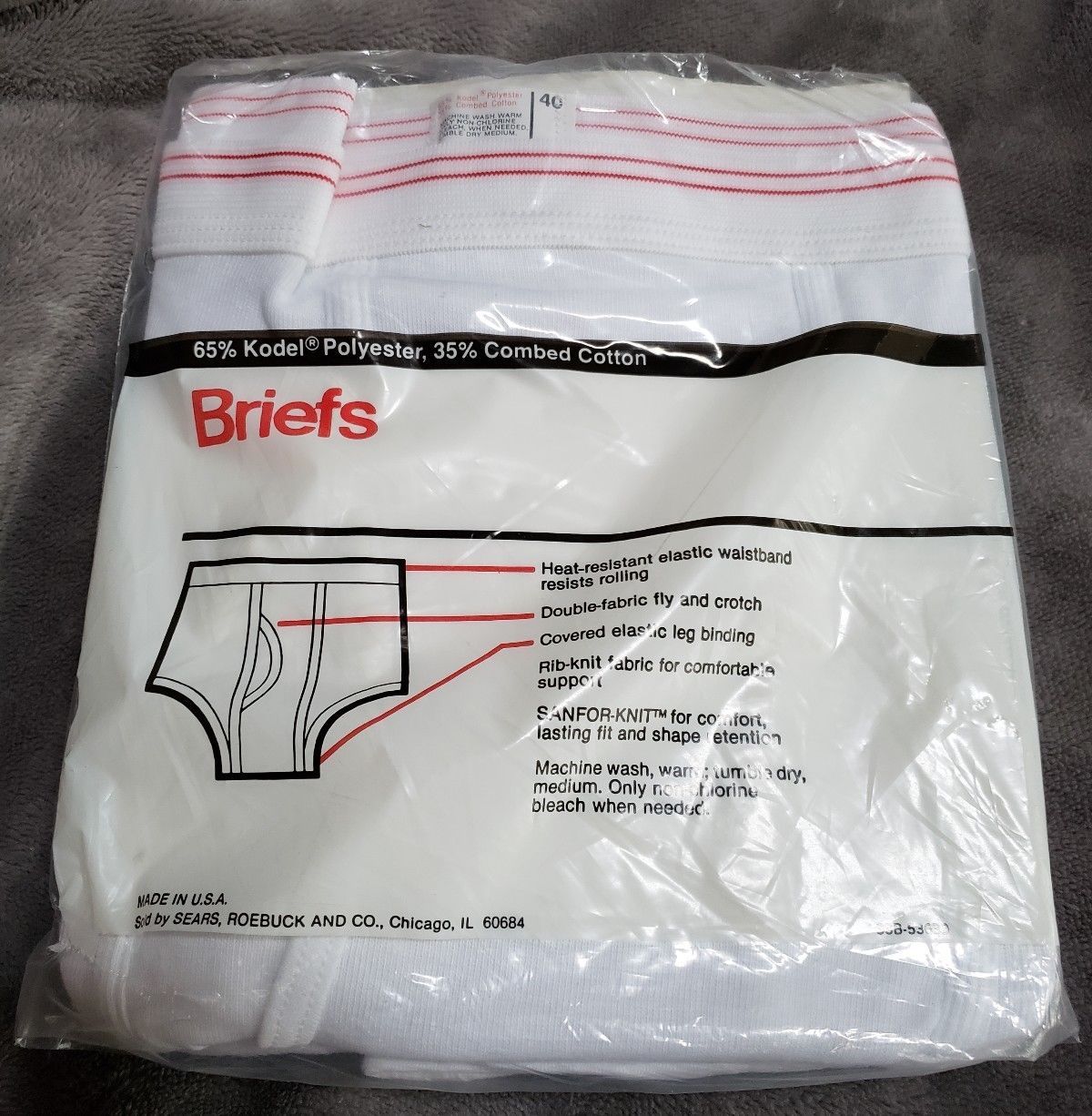 Vintage Sears Sanforknit White Briefs Pack and 50 similar items