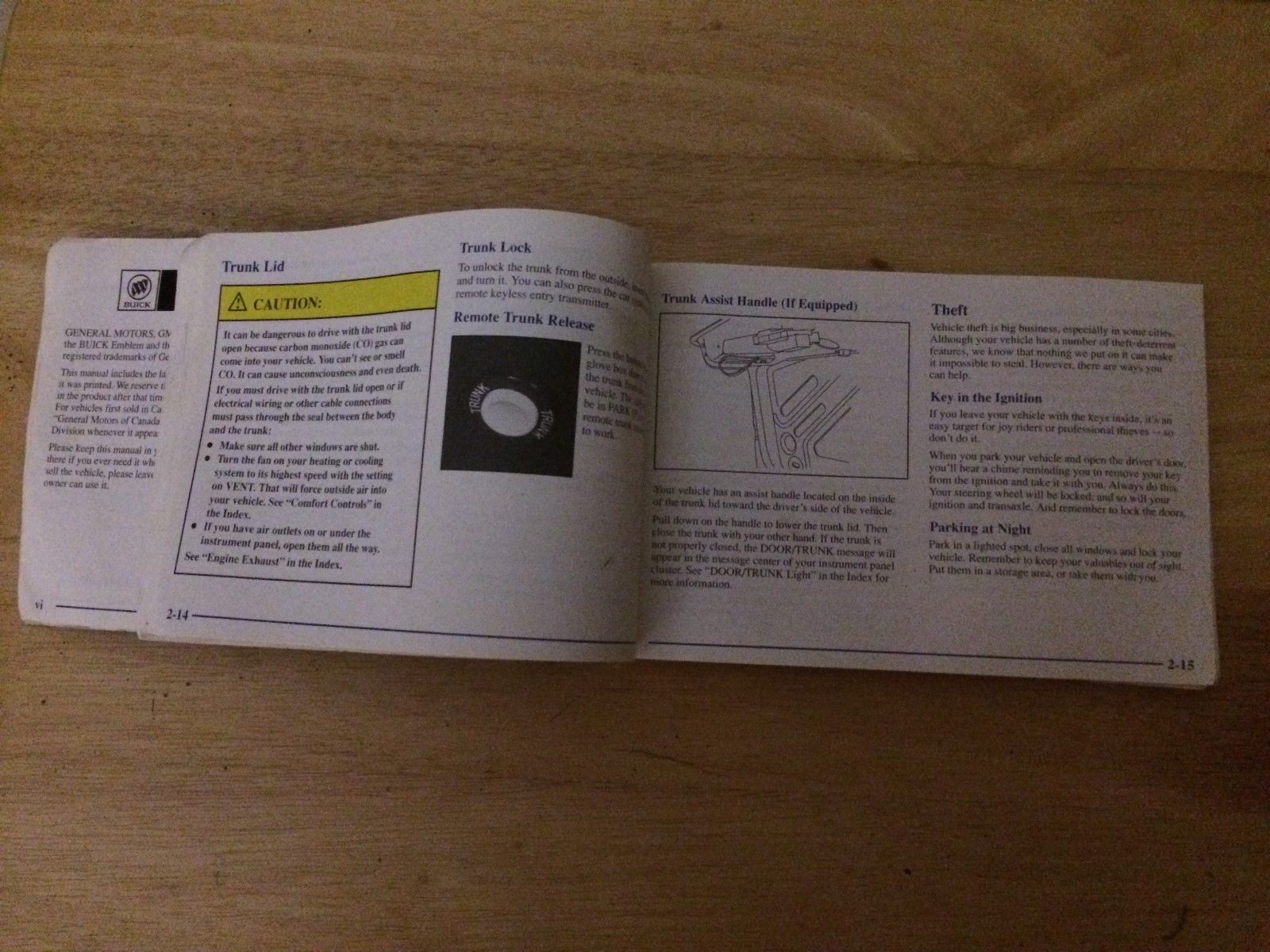 ... 2000 Buick Regal LS Owners Manual pre-owned ...