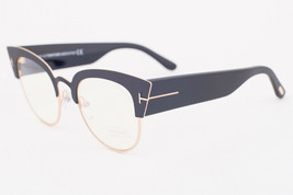 Tom Ford Alexandra Matte Black & Gold / Clear Sunglasses TF607-005 ALEXANDRA-02 - $217.55