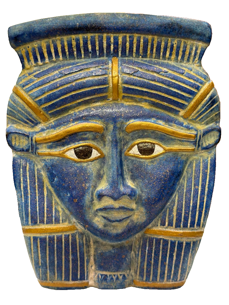 Marvelous Hathor Mask Statuette , Goddess Hathor Statue from Lapis ...