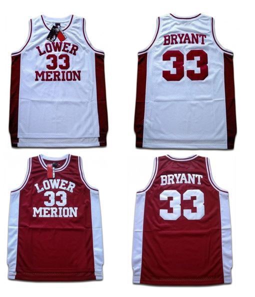 Kobe Bryant Lower Merion High School #33 Basketball Jersey Men STITCHED ...