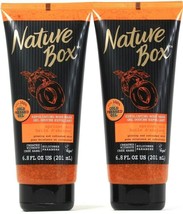 2 Nature Box 6.8 Oz 100% Cold Pressed Apricot Oil Refresh Exfoliating Body Wash