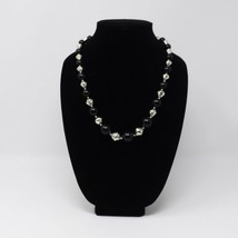 Silver &amp; Black Beaded Necklace - $11.61