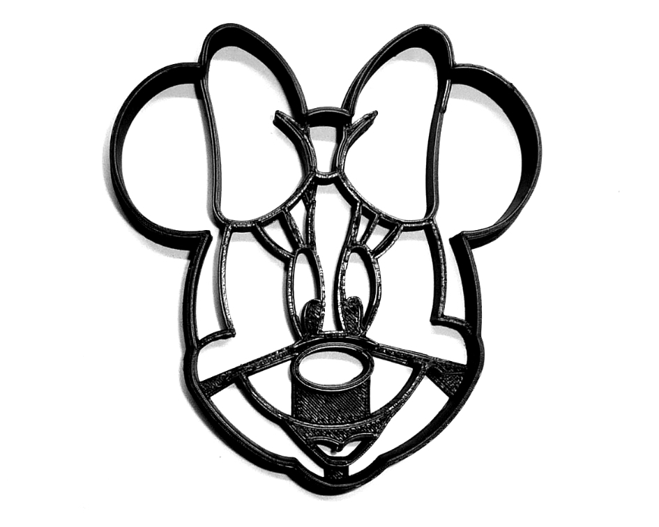 Minnie Mouse With Bow Detailed Face Cartoon Character Cookie Cutter USA PR3025