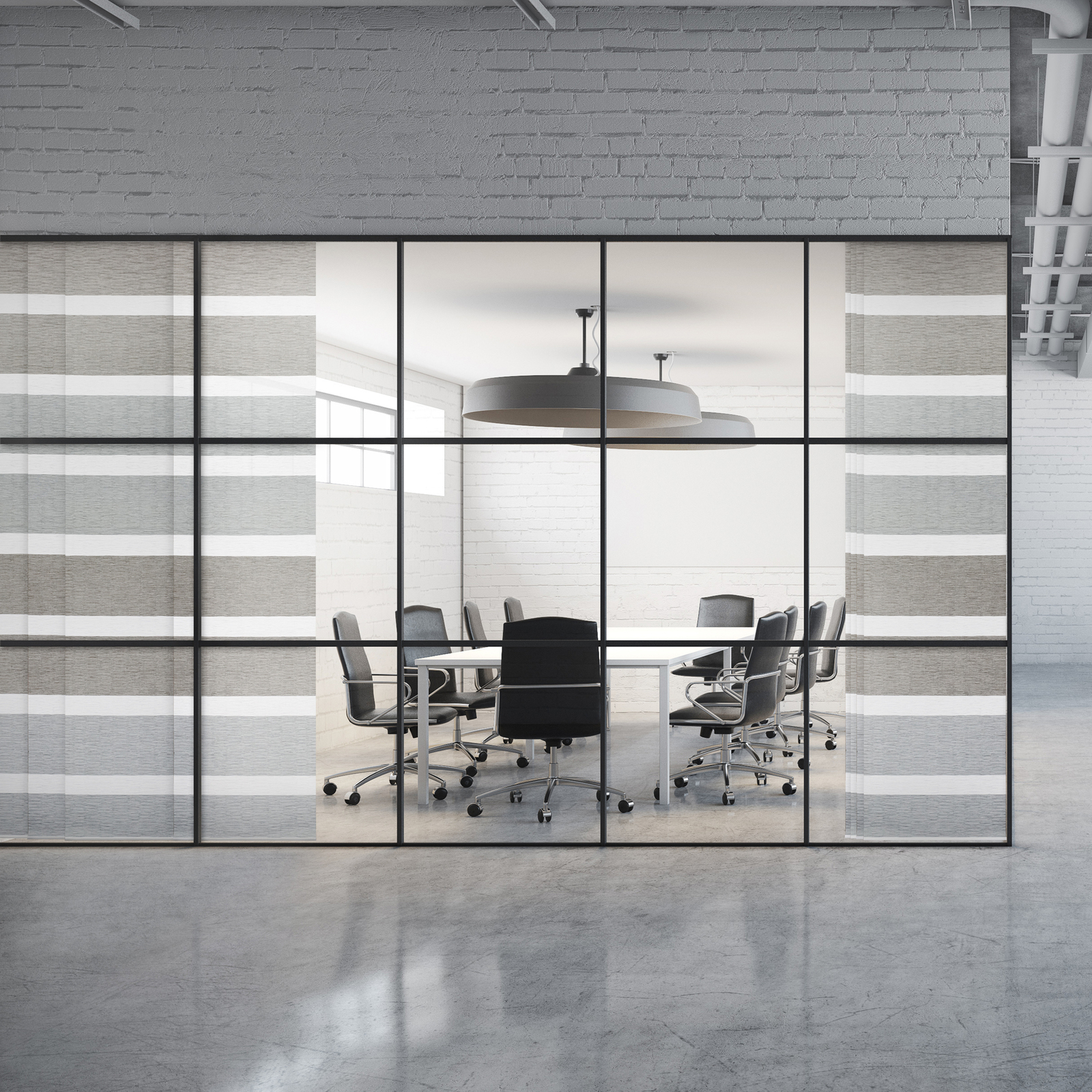 GoDear Deluxe 4 Rail Sliding Panel Blind Panel Track Shades Vertical