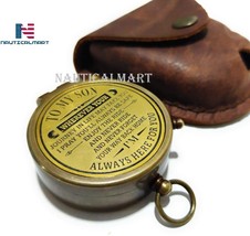 NauticalMart Brass Compass To My Son Poem Nautical With Leather Case