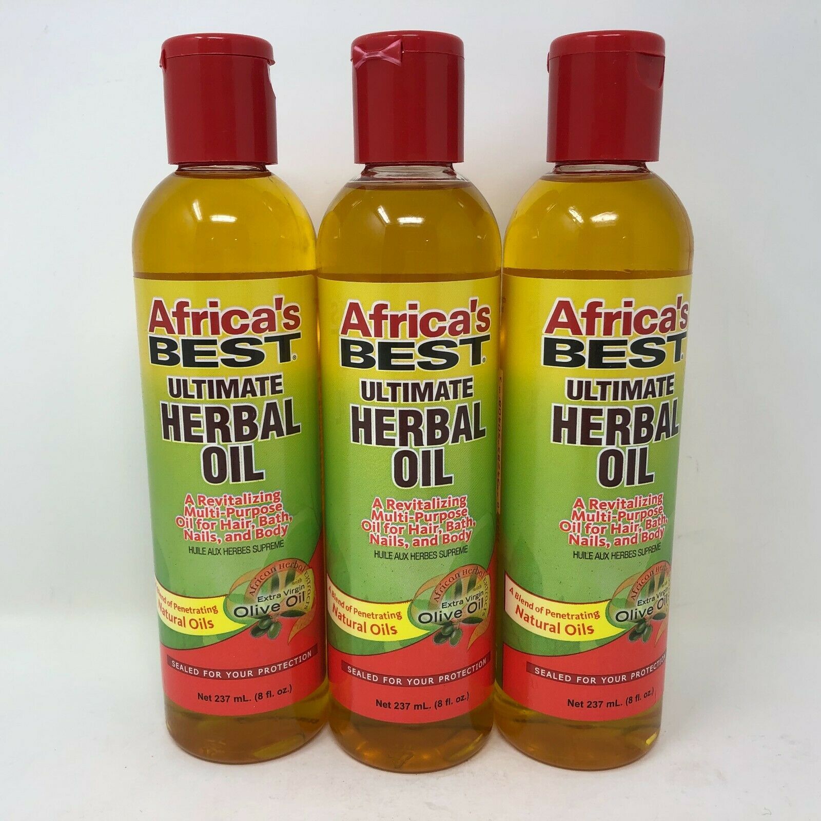 Africas Best Ultimate Herbal Oil 3 Pack Hot Treatment 8 oz Olive Oil ...