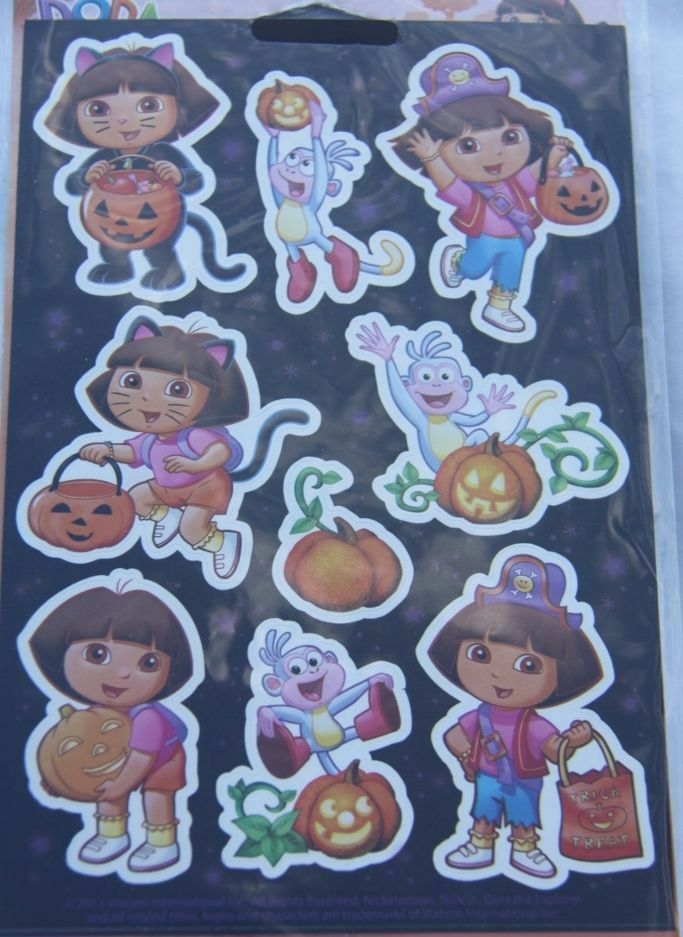 Primary image for American Greetings Dora the Explorer Dora & Boots 18 Halloween Stickers New