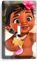 Baby Moana Cute Hawaiian Little Girl Light Single Switch Wall Cover Room Decor - $10.99
