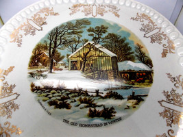 Vintage Gray-Lure by Crooksville USA/Currier &amp; Ives The Old Homestead in... - $11.95
