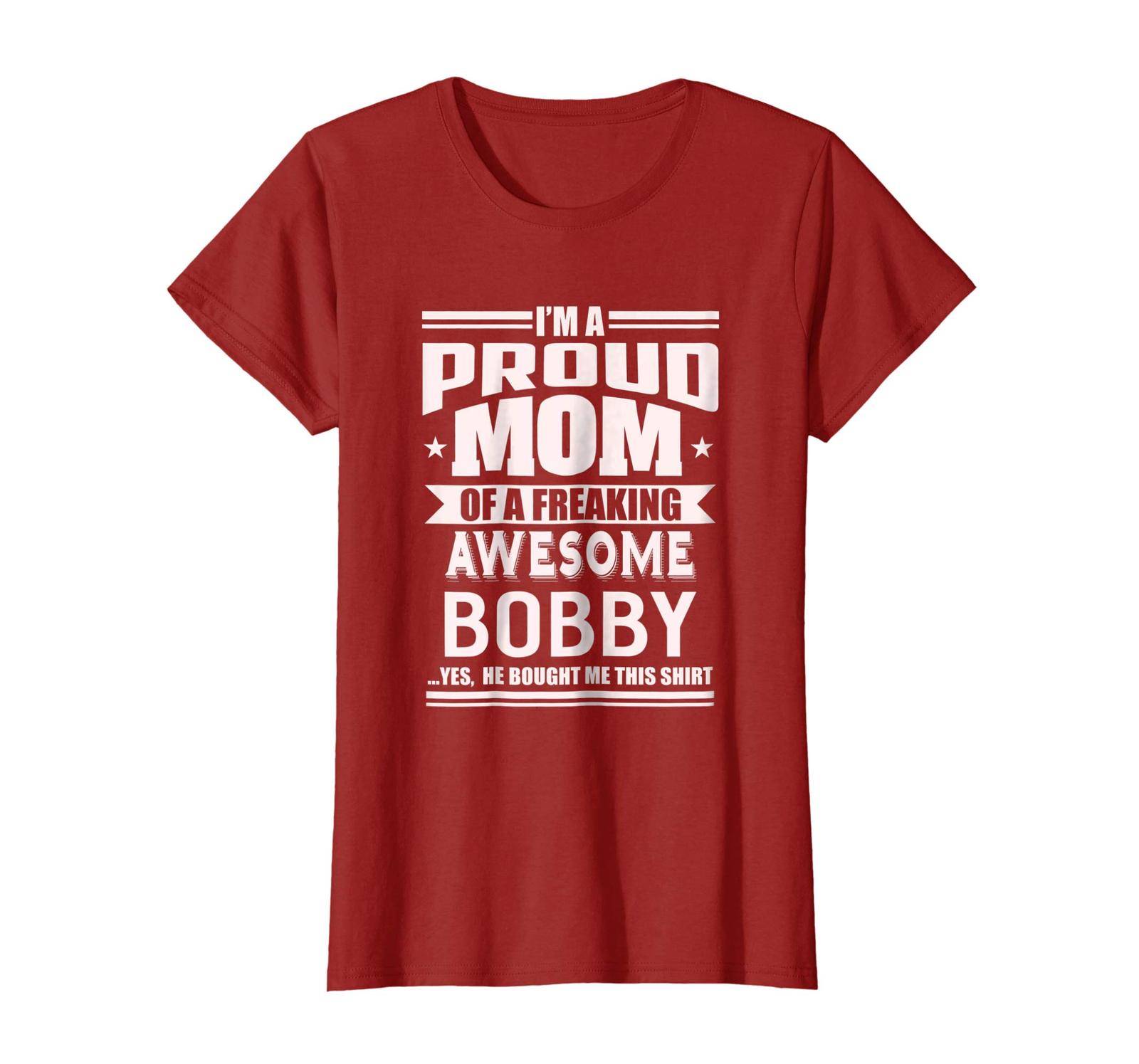Dog Fashion - Proud Mom of a Awesome Bobby Mother Son Name T-Shirt Wowen