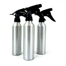 3 x Aluminum Spray Bottles Reusable 12 oz Capacity Metallic Silver Plati... - $13.25