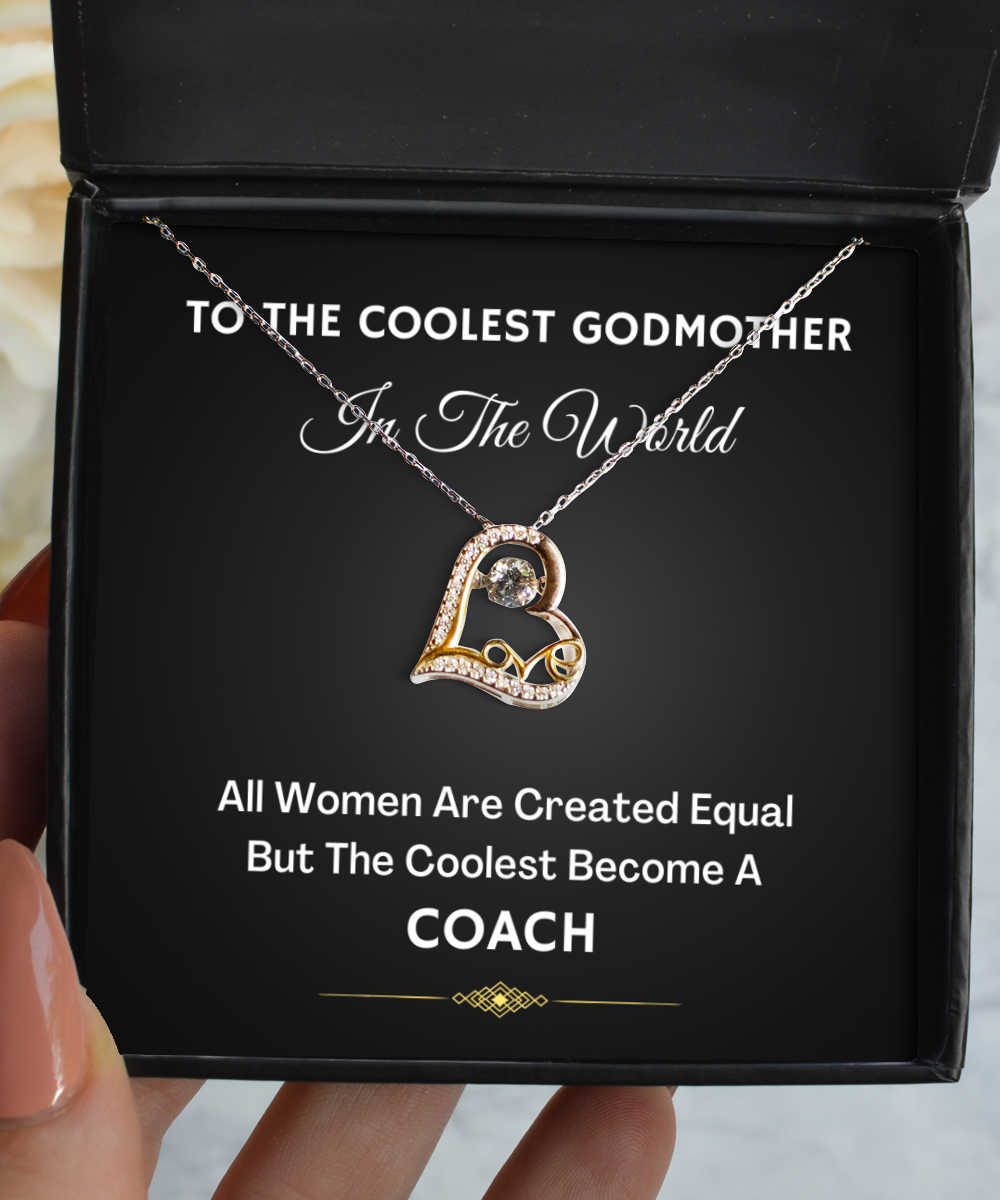 Primary image for Coach Godmother Necklace Gifts - Love Pendant Jewelry Present From Goddaughter 