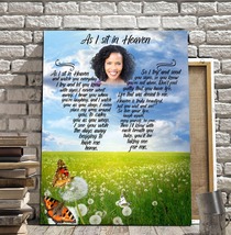 As I Sit In Heaven Flower Butterfly Background Canvas - $49.99