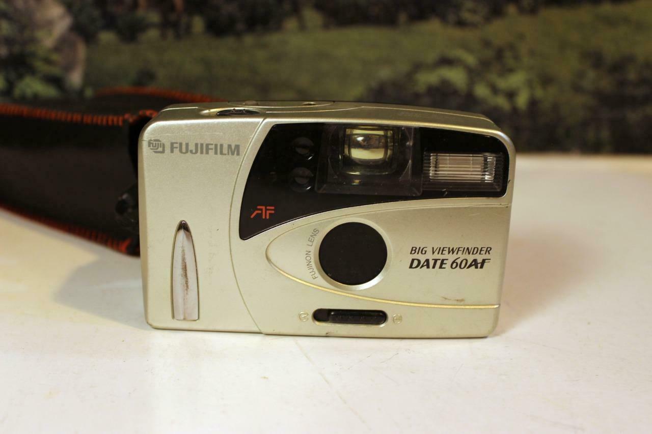 VINTAGE CAMERA FUJI FILM BIG VIEWFINDER DATE 60AF & CASE G15 Other
