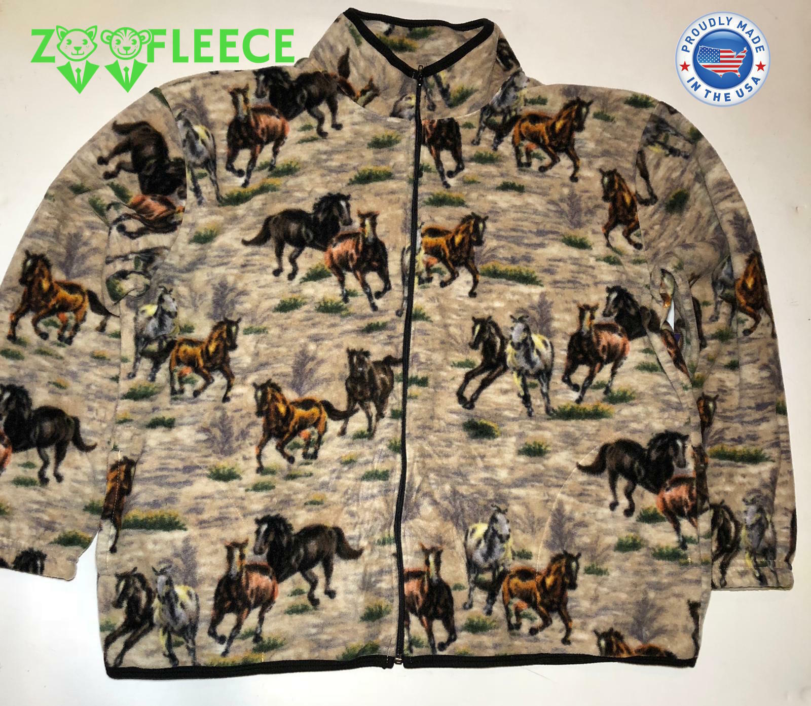 ZooFleece Women's Horse Riding Jacket Gift Horses Sweater Equestrian Mare L-XL