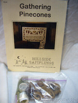 Hillside Samplings Gathering Pinecones Sampler Started Cross Stitch Kit image 1