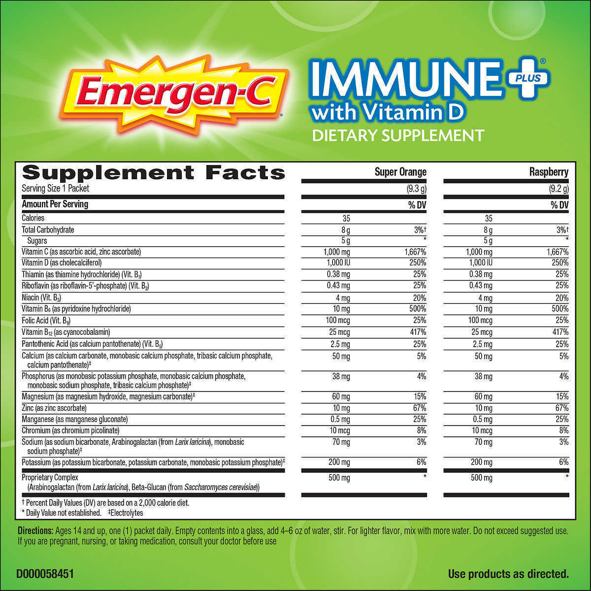 EmergenC Immune Plus, 70 Packets Vitamins & Minerals