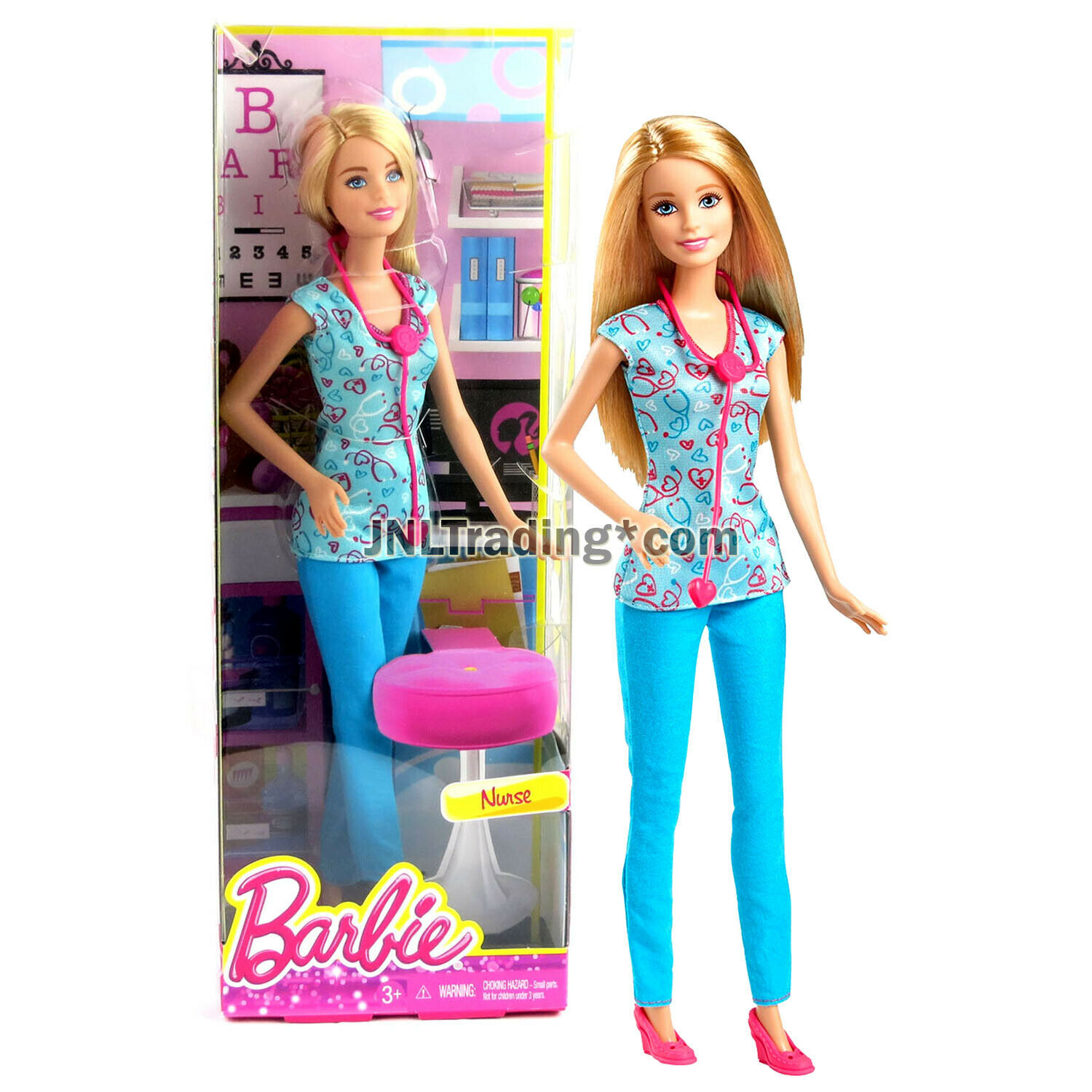 Primary image for Year 2014 Barbie Career Series 12 Inch Doll - NURSE DGG41 with Stethoscope