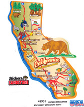 California State Map Die Cut Sticker - $4.98