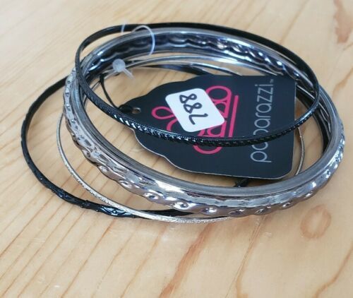 Primary image for 788 BLACK & GRAY BANGLES (new)