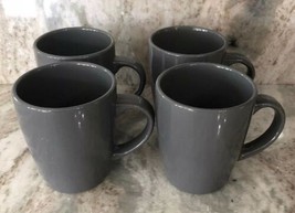 Royal Norfolk Gray Stoneware Coffee Mugs Dinnerware Cups Set Of 4 12oz SHIP 24HR - $31.42