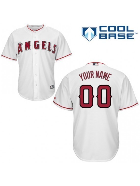 Youth/Kids Los Angeles Angels Custom NAME & NUMBER Jerseys White Cheap