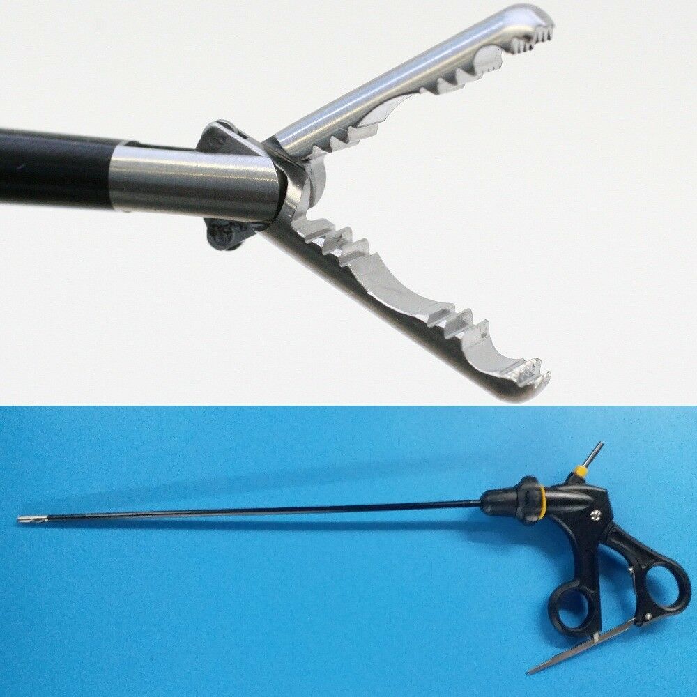 LAPAROSCOPIC FUNDUS GRASPING FORCEPS LONG LAPAROSCOPY INSTRUMENTS 5 MM