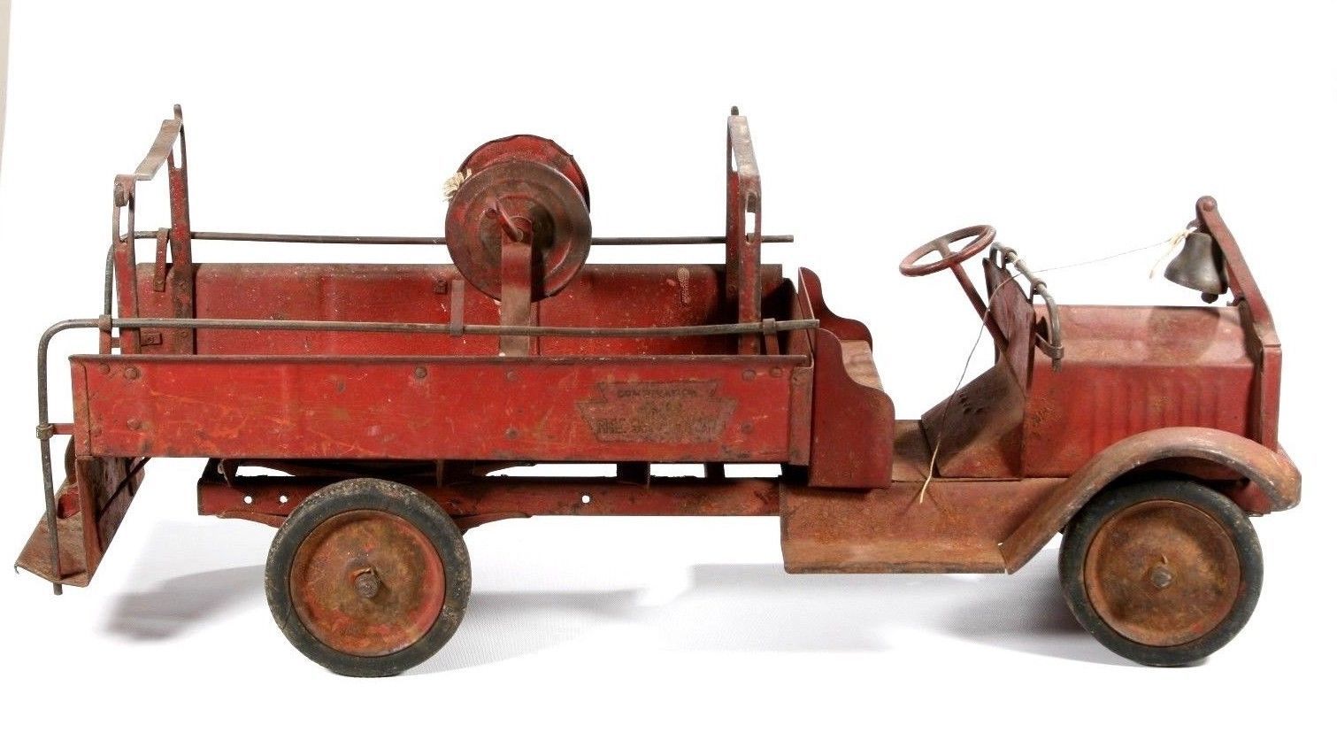 Keystone Packard Pressed Steel Toy Fire Hose Truck 1920's Original ...