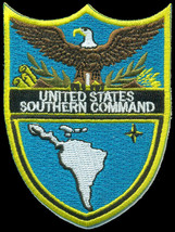 Usaf Air Force Southern Command Shield Military Hook & Loop Embroidered Patch - $25.64