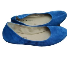 LUCKY BRAND ERIN Suede Ballet Flats Slip On Shoes Bright Blue Womens 7.5 - $29.69