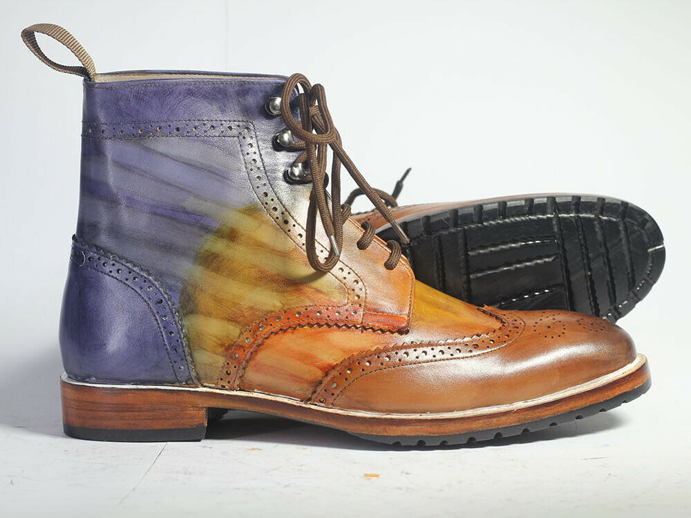 natural color leather boots