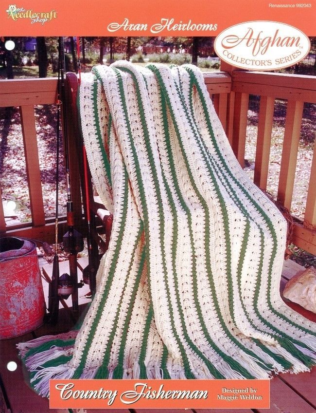 Country Fisherman Afghan TNS Aran Heirlooms Crochet PATTERN/INSTRUCTIONS NEW PatternsContemporary
