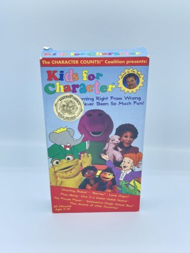 Barney The Character Counts : Kids For Character VHS 1996 Tom Selleck ...