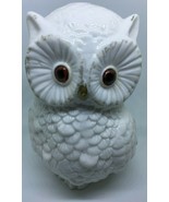 White &amp; Gold Owl Figurine Made in China - $5.35