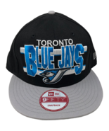 NWOT Toronto Blue Jays New Era Block Letters Black Snapback Hat Blue Gray - $44.54