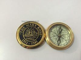 NauticalMart Vintage Brass Metal The Mary Rose 1511 Navigation Pocket Compass image 2