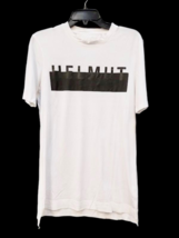 Very Soft Men Black and White HELMUT LANG T-Shirt Small SM S Barneys Unisex Logo image 1