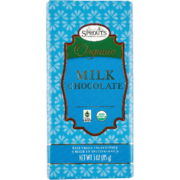 Sprouts Organic Milk Chocolate Bar Pack of 4