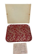 Vintage Red Gold Made in Japan Brocade Kimono Appe Tray Kojima Tool & Die Co image 1