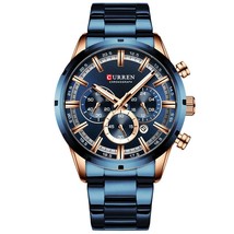 New CURREN Fashion Mens Watches Stainless Steel Watch Men Sport Male Clock Relog - $51.73